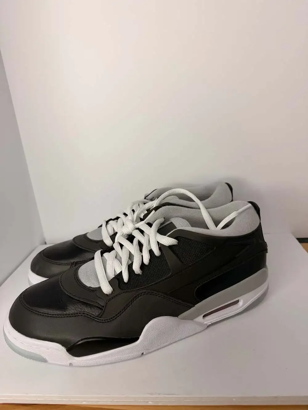 Size 11 Nike Jordan Air Jordan 4 RM 'Black Metallic' Black Fire Red Wolf Grey